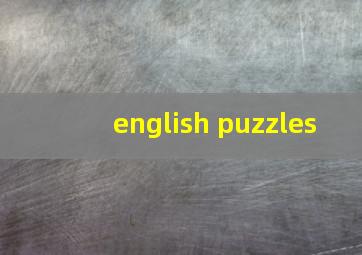 english puzzles